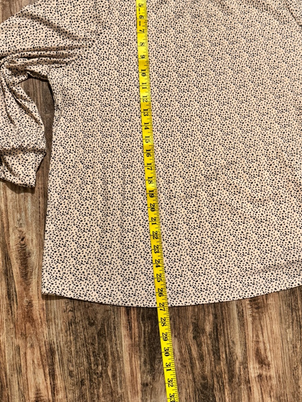 Adrianna Papell Peach Printed Long Sleeve Blouse - Picture 6 of 9